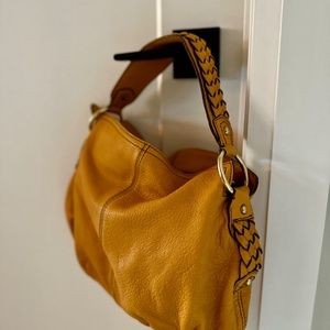 Banana Republic Yellow Leather Handbag